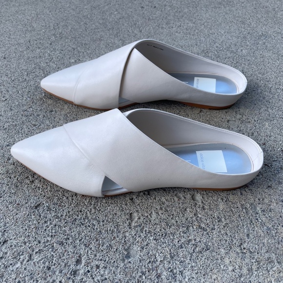 Dolce Vita Ivory Criss Cross Leather Mules - Picture 9 of 12